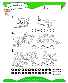 Çıkarma İşlemi Çalışma Sayfaları